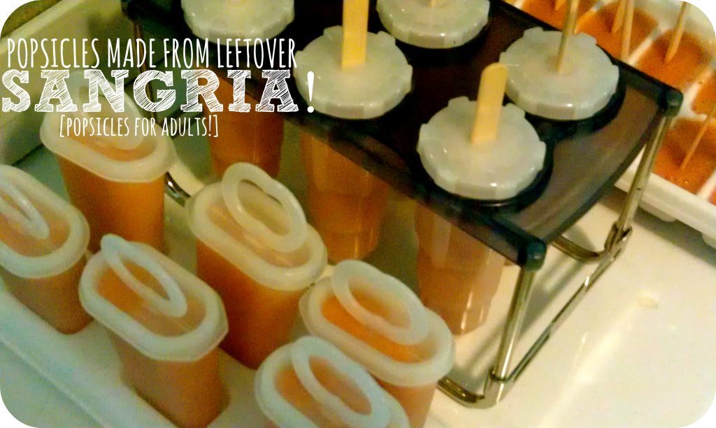 Popsicles Made from Leftover Sangria