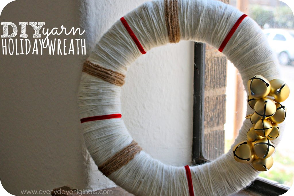 DIY Yarn Holiday Wreath