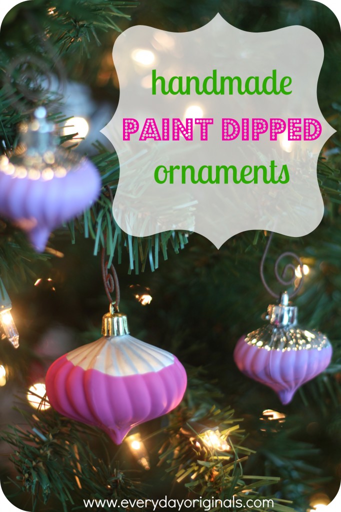 handmade paint dipped ornaments