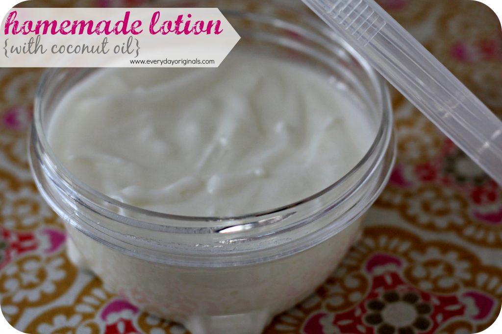 homemade coconut oil lotion