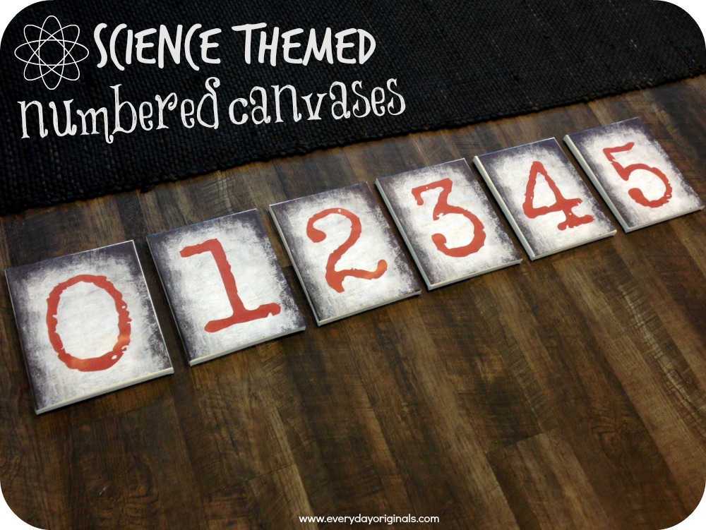 science themed numbered canvases
