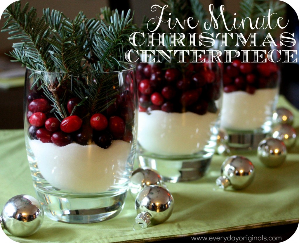 five minute christmas centerpiece