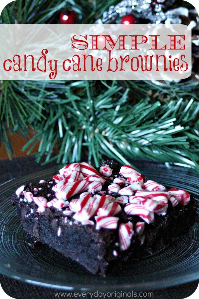 simple candy cane brownies