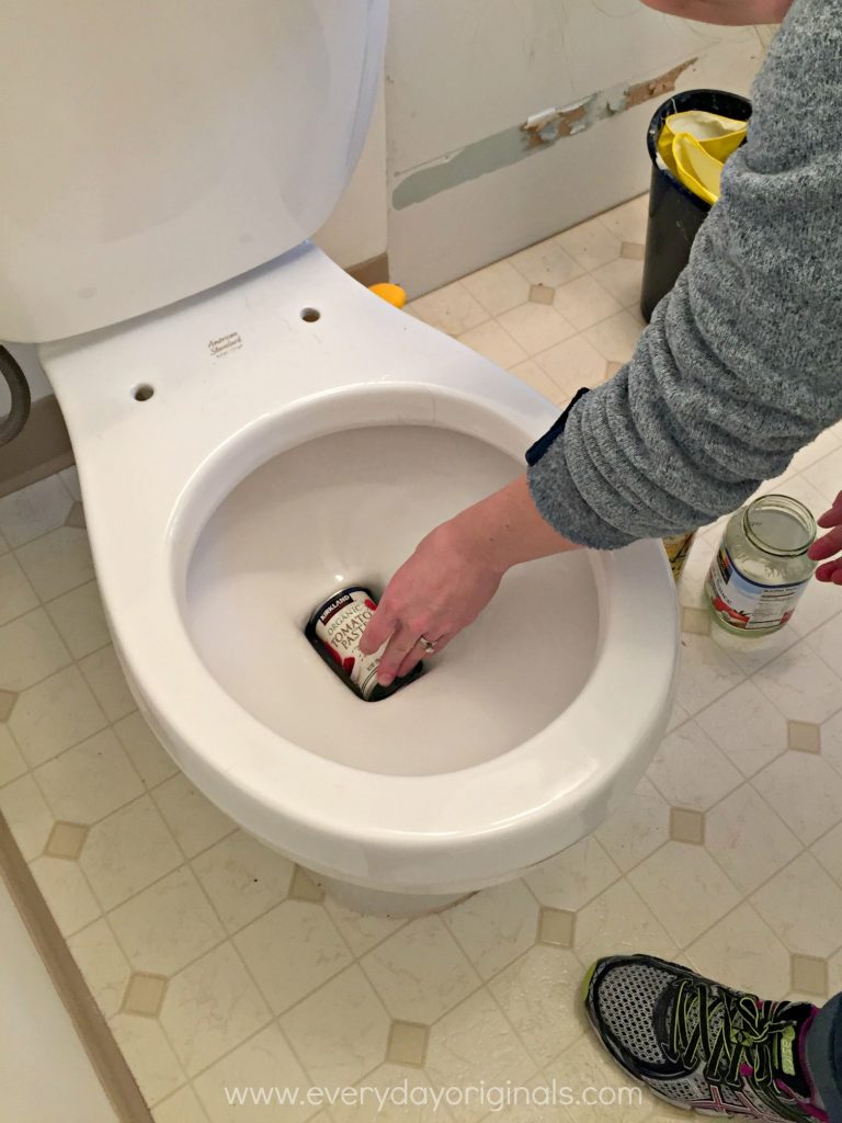 removing water from toilet