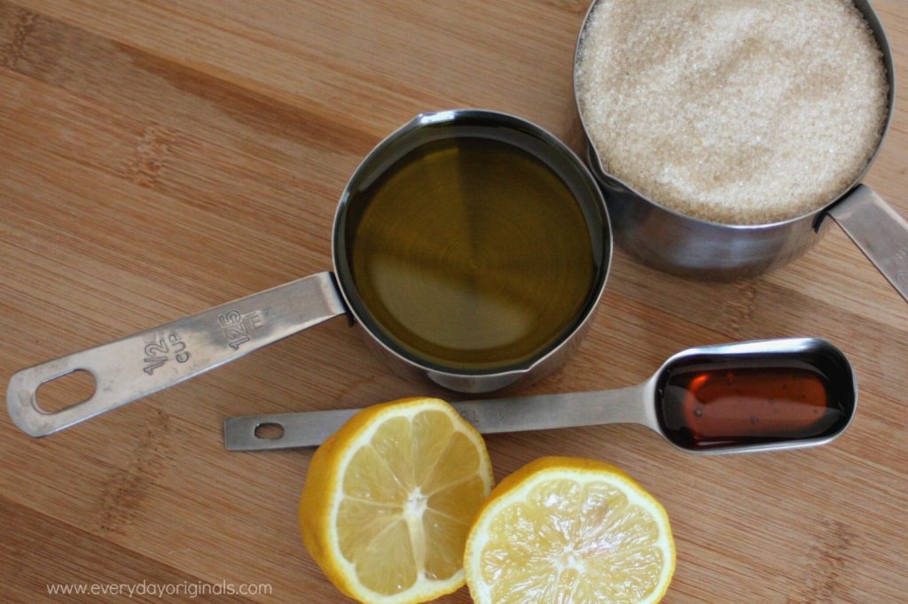 DIY Lemon Body Scrub Ingredients