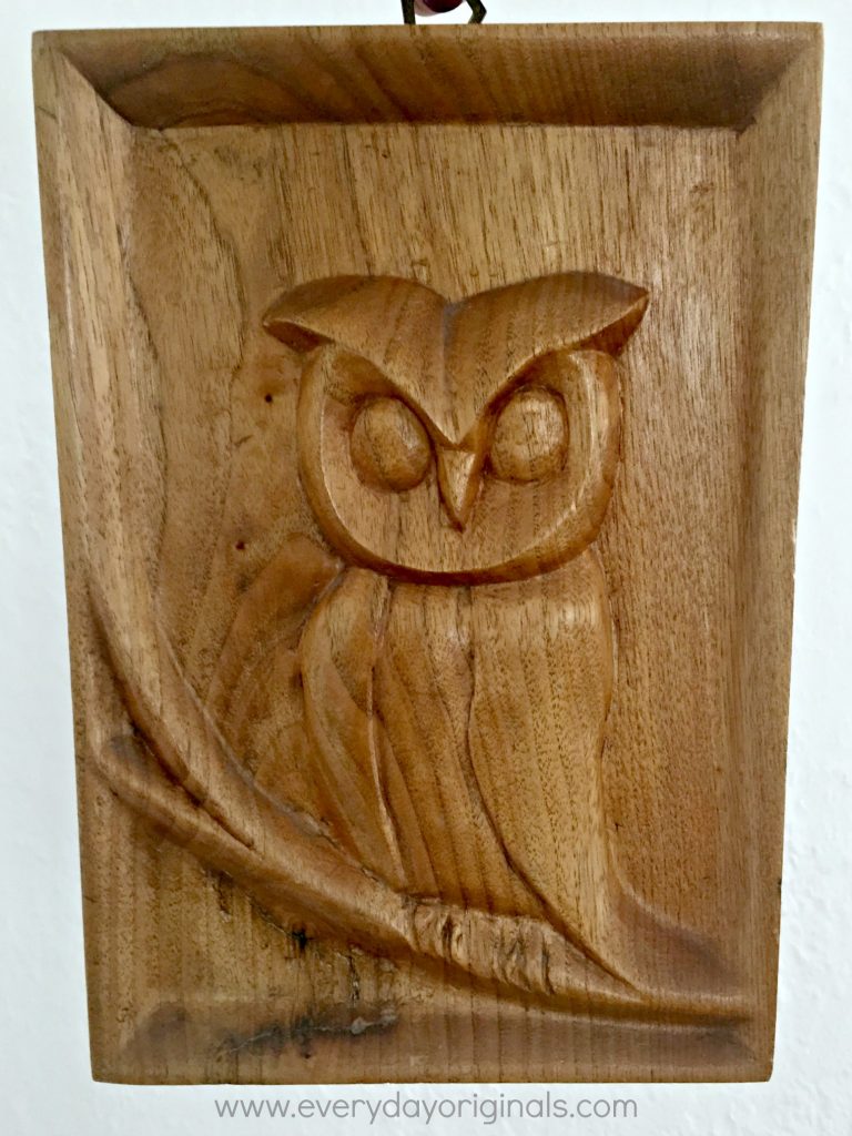 Owl Carving Before