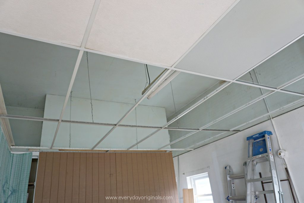 Drop Tile Ceiling Removal